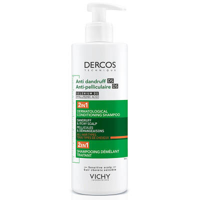 Vichy Dercos 2-in-1 Anti-Dandruff and Detangling Shampoo 390 ml - 1