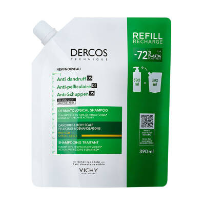 Vichy Dercos Anti-Dandruff DS Shampoo For Dry Hair 390 ml - Refill - 1