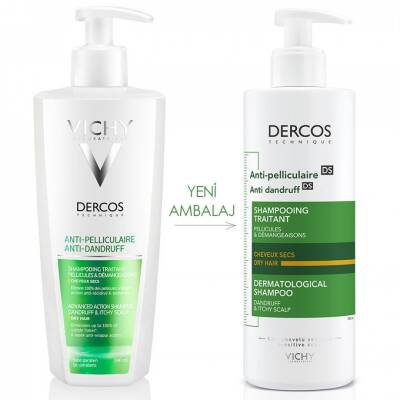 Vichy Dercos Anti-Dandruff DS Shampoo For Dry Hair 390 ml - 2
