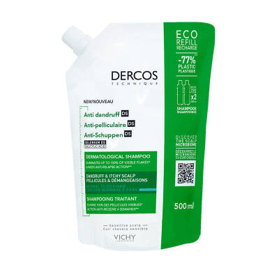 Vichy Dercos Anti-Dandruff DS Shampoo For Normal to Oily Hair 390 ml - Refill - 1