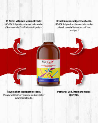 VitAgil Multivitamin Multimineral Şurup 250 ml - 3