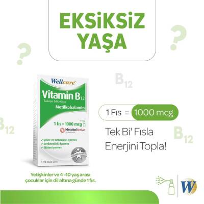 Wellcare Vitamin B12 1000 mcg Oral Sprey 5 ml - 2