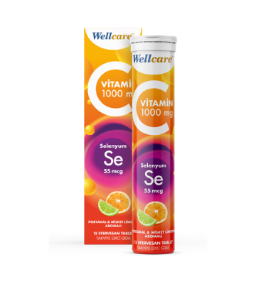 Wellcare Vitamin C + Selenyum 15 Efervesan Tablet - 1