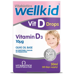Wellkid Vit D Drops Vitamin D3 400 IU 30 ml - VITABIOTICS