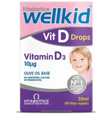 Wellkid Vit D Drops Vitamin D3 400 IU 30 ml - 1