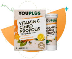 YouPlus Vitamin C Çinko Propolis 20 Efervesan Tablet - YOUPLUS